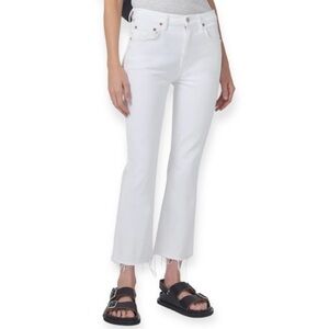 Citizens of Humanity Isola Cropped Jean Raw Hem White 27
